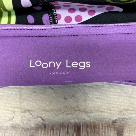 Loony Legs Women Leggings Size XL X-Large Colorful Artsy Floral D044 -9 - Picture 8 of 16